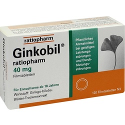 Ginkobil-Ratiopharm 40mg Filmtabletten 120 ST