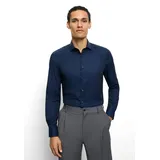 Olymp Langarmhemd Level 5 Businesshemd, body fit, Royal-Kentkragen, unifarben blau 43