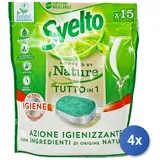 4x Svelto Tabs Für Spülmaschine 15-teilig Nature Hygiene Made In Italy