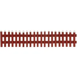 ECD Germany Deko LED Zaun Holz Mini Gartenzaun mit 20 LEDs Weihnachtsdeko Gatter 90x21 cm