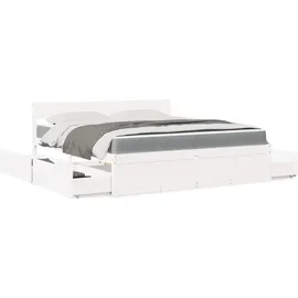 vidaXL Bett 180 x 200 cm Weiß