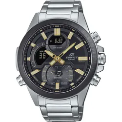 Smartwatch CASIO EDIFICE, silber (edelstahlfarben, gold, schwarz), Smartwatches, Armbanduhr, Herrenuhr, Bluetooth, Stoppfunktion, Weltzeit, digital