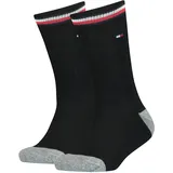 Tommy Hilfiger Kinder Socken im Pack - ICONIC SPORTS, Vorteilspack, Frottee-Sohle, 27-42 Schwarz 35-38