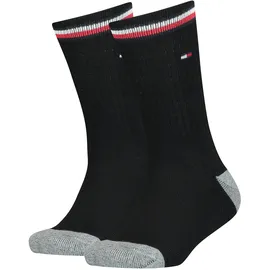 Tommy Hilfiger Kinder Socken im Pack - ICONIC SPORTS, Vorteilspack, Frottee-Sohle, 27-42 Schwarz 35-38