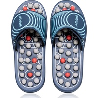 BYRIVER Fußmassage Hausschuhe Schuhe, Fußmassagegerät für Plantarfasziitis Arthritis, Entspannung Geschenke für Mama Papa (05L)