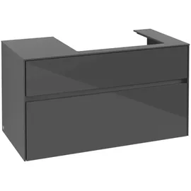 Villeroy & Boch Collaro Waschbeckenunterschrank 100 x 55 cm Glossy Grey