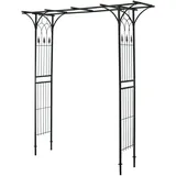 Wiltec Rankgitter Rosenbogen 205 x 50 x 208 cm Schwarz