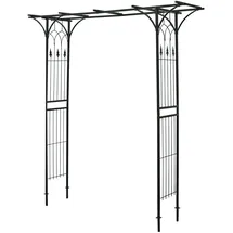 Wiltec Rankgitter Rosenbogen 205 x 50 x 208 cm Schwarz