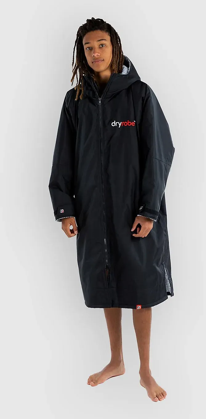 Dryrobe Advance Long Sleeve Surf Poncho black grey Gr. M