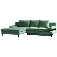 Ecksofa Shanice Stoff Grün