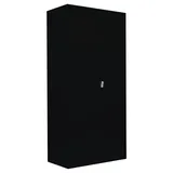 Lüllmann Aktenschrank Büroschrank Werzeugschrank 195 x 92,5 x 50cm Schwarz 530359