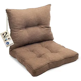 sunnypillow Rückenkissen 60 x 40 cm braun 2-tlg.