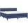 vidaXL Boxspringbett mit Matratze Blau 180x200 cm Stoff