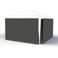 Siena Garden Set-Seitenteile zu Starter Faltpavillon 3 x 3 m, Bezug aus 140 g/m2 Polyester, PU-beschichtet, 4 Stück,