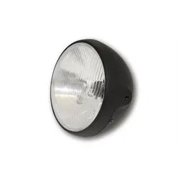 SHIN YO SHIN YO 7 inch koplamp Britse stijl, mat zwart, zwart