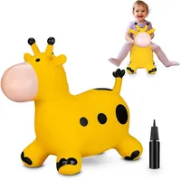 Playtastic Aufblasbares Hüpftier "Giraffe", für Kinder ab 3 Jahren, mit Luftpumpe