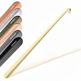JK Trade® 52cm STABILER Edelstahl Schuhlöffel Lang | 2mm polierter Metall Schuhanzieher Lang zum Stehen | Schnell & Einfach | optimierte Länge & Breite | Shoe Horn | Business | Aufhängbar