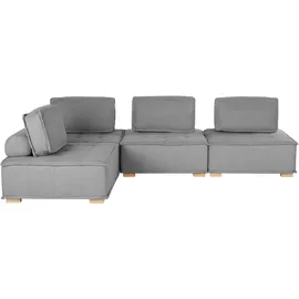 Beliani Modul Ecksofa 300 x 200 cm Grau