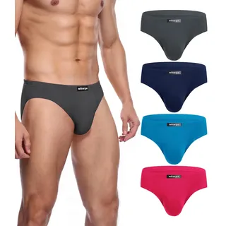 wirarpa Herren Slips Microfaser Männer Unterhosen 4er Pack Herrenslips Stretcken Unterwäsche Größe S