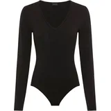 LAURA SCOTT Langarmbody LAURA SCOTT, Damen, Gr. 40, N-Gr, schwarz, Single Jersey, Obermaterial: 95% Baumwolle, 5% Elasthan, unifarben, Basic, sehr figurbetont, V-Ausschnitt, figurbetonte Passform, Basic Design