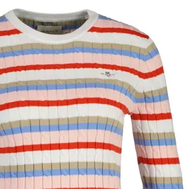 GANT Stretch Cotton Cable Stripe C-Neck Mehrfarbig M