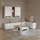 livinity® WOHNWAND Piave Weiß/Sonoma 3 Teile