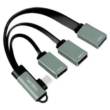 Logilink UA0361 USB-Hub 3 Port USB-A USB 3.1 Gen1 5 GBit/s mit USB-C® Stecker Silber UA0361
