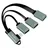 Logilink UA0361 USB-Hub 3 Port USB-A USB 3.1 Gen1 5 GBit/s mit USB-C® Stecker Silber UA0361
