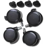 babybay Parkettbodenrollen 4er Set Kunststoff Schwarz