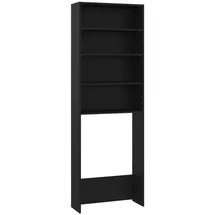 vidaXL Waschmaschinenschrank Schwarz 64x24x190 cm - Vidaxl