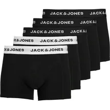 JACK & JONES Boxershorts Solid schwarz / weiß L 5er Pack