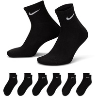 Nike Everyday Cushioned Knöchelsocken 6er Pack schwarz/weiß 42-46