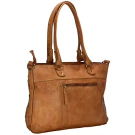 GREENLAND Nature Femi & Nine Schultertasche Leder 42 cm braun