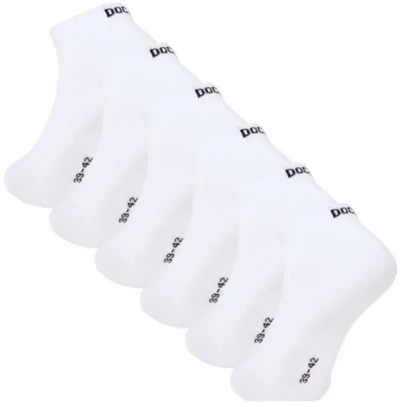 6–24 Paar DOCKS Sneaker Socken Baumwolle Atmungsaktive Damen & Herren weiß 39-42 6er Pack