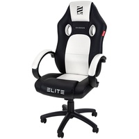 Elite Gaming-Stuhl EXODUS, Memory-Schaum, extra hohe Rückenlehne, Wippmechanik, Armpolster, MG100 (Schwarz Weiß)