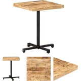 Bistrotisch Quadratisch 60x60x75 cm Raues Mangoholz - Esstische - Braun - The Living Store