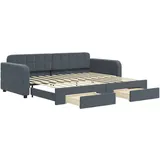 vidaXL Tagesbett 90 x 200 cm Dunkelgrau