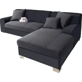 INOSIGN Ecksofa »Turah incl. Zierkissen, moderne Steppung, auch in Leder«, wahlweise mit Bettfunktion, Schlafsofa, B/T/H: 239/152/75 cm, L-Form