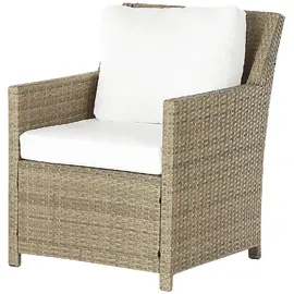 Beliani Fonti Loungeset 5-Sitzer braun/weiß