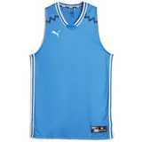 Puma Hoops Team Game Basketballtrikot Herren 07 electric blue lemonade XL