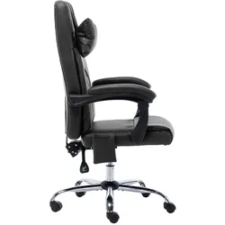 vidaXL Massage-Bürostuhl Schwarz Kunstleder