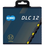 KMC Dlc 12 Road/mtb Chain schwarz 126 Glieder, schwarz-gelb