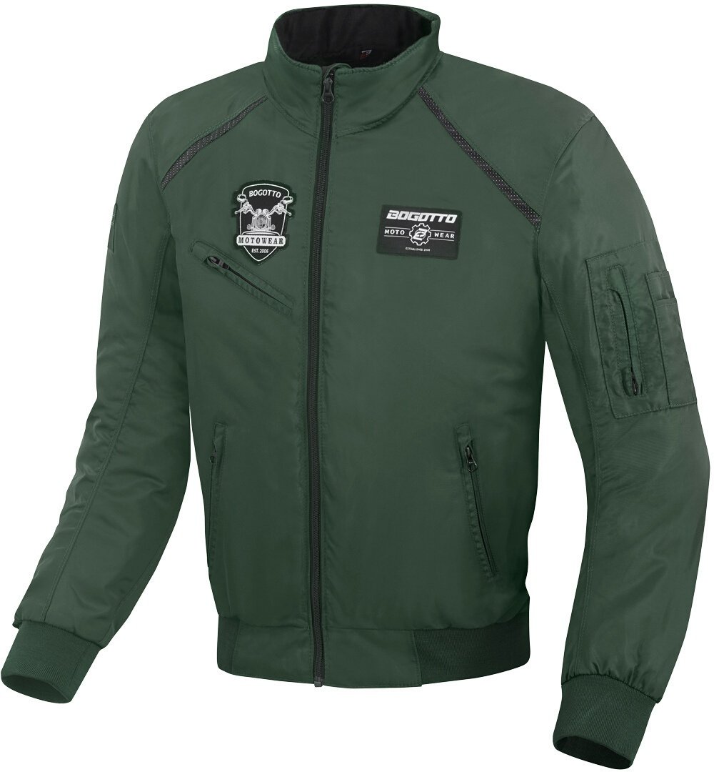 Bogotto Boston Motorfiets textiel jas, groen, 3XL Voorman