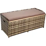 Estexo Gartenbank 120 x 50 x 0 cm Beige-Braun