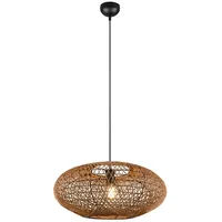 Trio Große Pendelleuchte Korbgeflecht aus Sisal, Ø 52cm