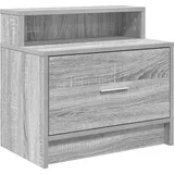 vidaXL Nachttisch mit Schublade Grau Sonoma 51x31x47 cm,