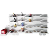 Moliland Sammlervitrine Fächer Setzkasten Holz Sammelbox für Audiofiguren Disney Truck TIR, Kinderzimmerregal, Kinderzimmerdekoration, Hängeregal für Zubehör und Spielzeug