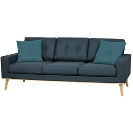 Sofa.de Sofa, 3-sitzig ¦ blau ¦ Maße (cm): B: 211 H: 88 T: 86