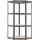 Juskys Eckregal Metall 160 x 75 x 40-75 cm Grau