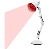 HarBin-Star - Rotlichtlampe, Weiß Infrarotlampe, 360 ° Drehung Klappbar Rotlichttherapiegerät, 150W Wärmelampe Infrarotlichtlampe für Schmerzlinderung, Muskelentspannung
